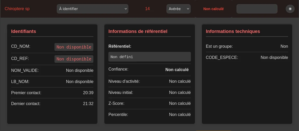 Détails nouvelles espèces